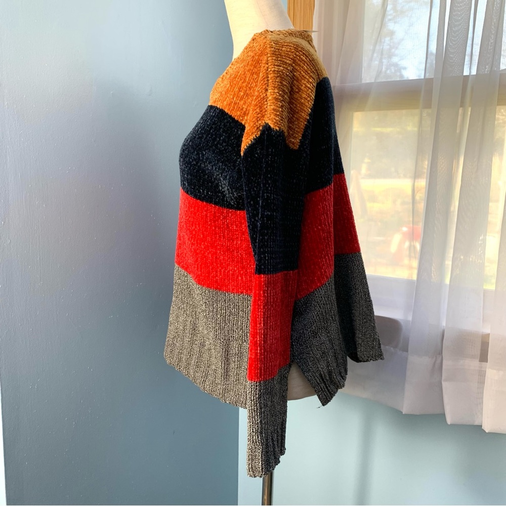 NWT Cotton Emporium Chenille Striped Sweater - Picture 4 of 8